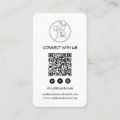 Saubere moderne Markenbildung mit QR-Code Visitenkarte (Vorderseite)