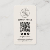 Saubere moderne Markenbildung mit QR-Code Visitenkarte (Vorderseite)