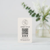 Saubere moderne Markenbildung mit QR-Code Visitenkarte (Stehend Vorderseite)