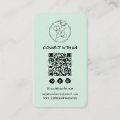 Saubere moderne Markenbildung mit QR-Code Visitenkarte (Vorderseite)