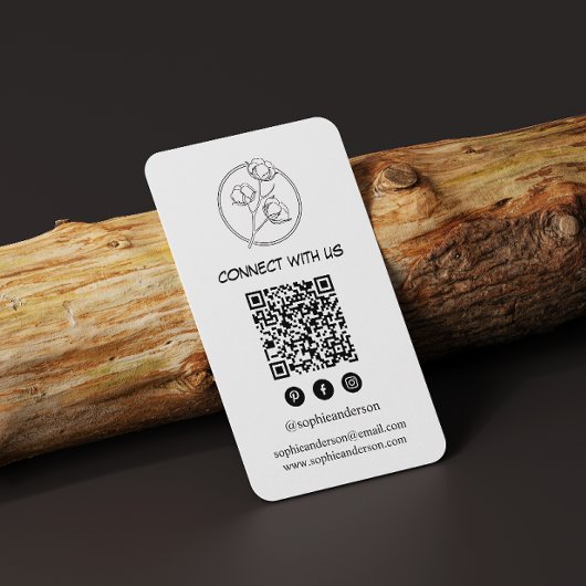 Saubere moderne Markenbildung mit QR-Code Visitenkarte