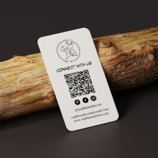 Saubere moderne Markenbildung mit QR-Code Visitenkarte