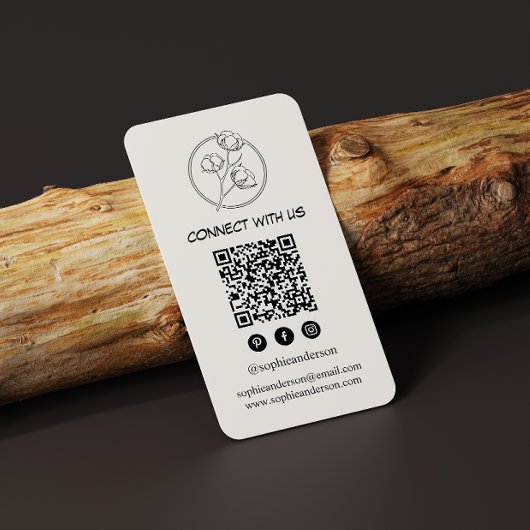 Saubere moderne Markenbildung mit QR-Code Visitenkarte