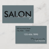 Saubere, moderne Salon-Visitenkarte Visitenkarte (Vorne/Hinten)