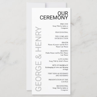 Saubere, moderne Schwarz-Weiß-Hochzeit