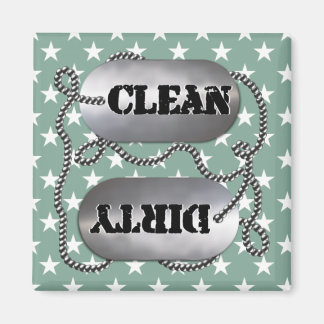 Saubere N Dirty Dog Tags 7 (Geschirrspüler Magnet) Magnet