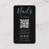 Saubere Nagelkünstler-QR-Code Moderne Nageltechnik Visitenkarte (Rückseite)
