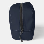 Saubere Navy Blau Gold Monogramm Accessoires Waschbeutel (Rechts)