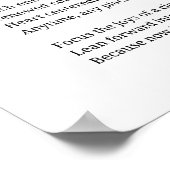 Saubere Neuanfang Inspiration Poem Wall Poster (Ecke)