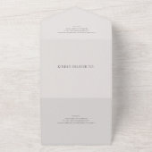 Saubere, neutrale Hochzeit All In One Einladung (Außenbereich)