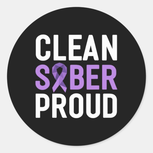 Saubere, nüchterne Endabnahme Überdosierung Bewuss Runder Aufkleber (Vorderseite)