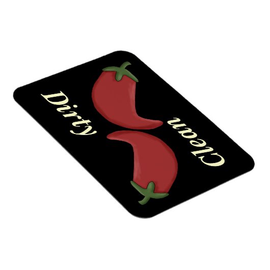 Saubere oder schmutzige Chili Paprikaschoten Gesch Magnet (Rechte Seite)