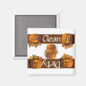 Saubere oder schmutzige Pumpkins Geschirrspülmasch Magnet (Vorderseite/Rückseite)