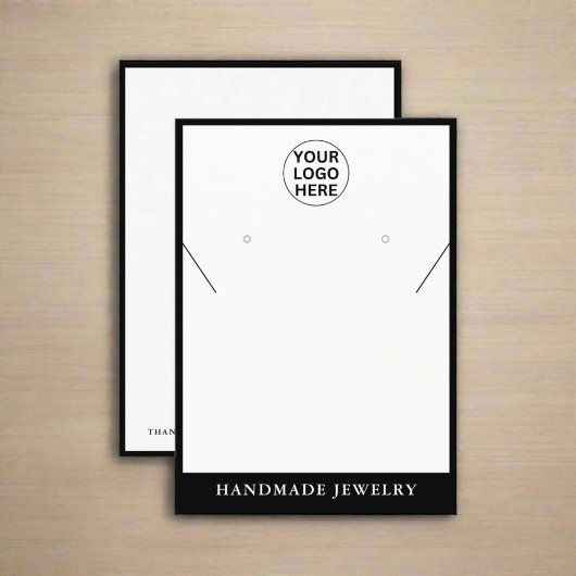 Saubere Ohrringe - Edelschmuck-Logo Telefonnummerkarte