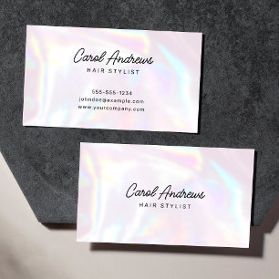 Saubere Pearl Holographic Hairstylist Visitenkarte