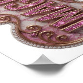Saubere Pink IMAGINE Schrift Poster (Ecke)