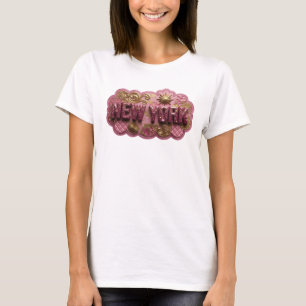Saubere Pink NEW YORK Schrift T-Shirt
