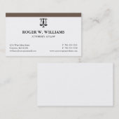 Saubere Rechtsanwalts-Visitenkarte mit Visitenkarte (Vorne/Hinten)