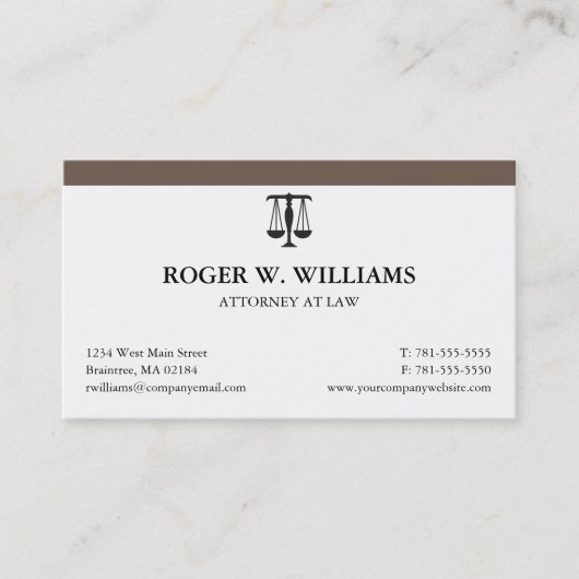 Saubere Rechtsanwalts-Visitenkarte mit Visitenkarte (Vorderseite)