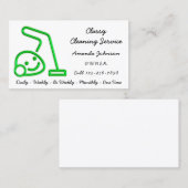 Saubere Reinigung Service Magazin Staubsauger ÖKO Visitenkarte (Vorne/Hinten)