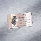 Saubere Reinigungsdienste Haushaltshilfe Silver Ro Magnetische Visitenkarte (Beispiel)