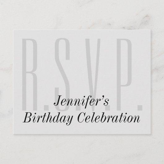 Saubere, respektable "R.S.V.P." Postkarte (Vorderseite)