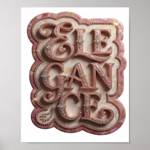 Saubere rosa ELEGANZ Poster