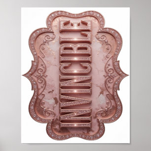 Saubere rosa UNSICHTBARE Schrift Poster