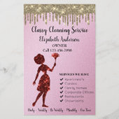 Saubere Rose-Logo-Reinigungsdienste Moderne Flyer (Vorne)