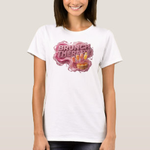 Saubere rote BRUNCH THERAPY Statement T-Shirt
