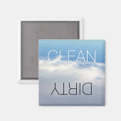 Saubere Schmutzfänger, auf dem Geschirrspüler Wäsc Magnet (Vorderseite/Rückseite)