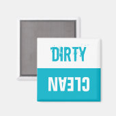 Saubere, schmutzige Geschirrspüler-Schildmagnete | Magnet (Vorderseite/Rückseite)