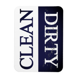 Saubere, schmutzige Geschirrspülmaschine Magnet