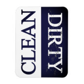 Saubere, schmutzige Geschirrspülmaschine Magnet (Vertikal)