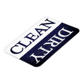 Saubere, schmutzige Geschirrspülmaschine Magnet (Linke Seite)