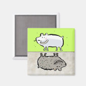 saubere / schmutzige Tiere (Geschirrspüler) Magnet (Vorderseite/Rückseite)