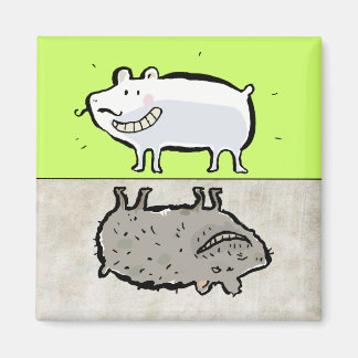 saubere / schmutzige Tiere (Geschirrspüler) Magnet