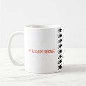 Saubere Schreibtisch/Messy-Desk-Tasse Kaffeetasse (Links)