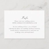 Saubere Schwarz-Weiß-Elegante Hochzeit Begleitkarte (Vorderseite)