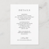 Saubere Schwarz-Weiß-Hochzeit Begleitkarte (Vorderseite)