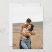 Saubere Schwarz-Weiß-Hochzeit Einladung (Rückseite)