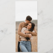 Saubere Schwarz-Weiß-Hochzeit Menükarte (Rückseite)