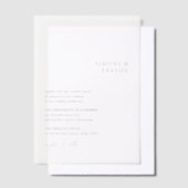 Saubere Schwarz-Weiß-Hochzeit Pergament Einladungen (Versetzt)