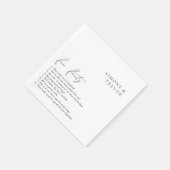 Saubere Schwarz-Weiß-Hochzeit Serviette (Ecke)