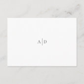 Saubere Schwarz-Weiß-Klassik Begleitkarte (Rückseite)