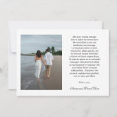 Saubere Schwarz-Weiß-Klassik Dankeskarte (Rückseite)