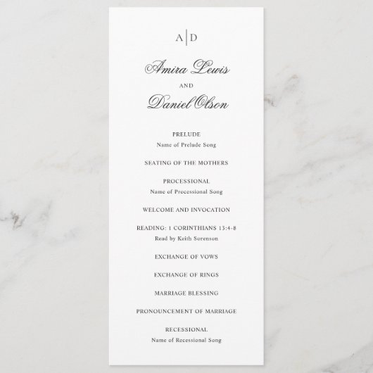 Saubere Schwarz-Weiß-Klassik Programm (Vorderseite)