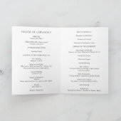 Saubere Schwarz-Weiß-Moderne katholische Hochzeit Programm (Innenseite)