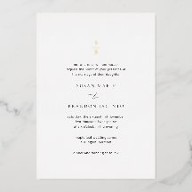 Saubere Schwarz-Weiß-Monogramm-Moderne Hochzeit