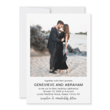 Saubere Schwarz-Weiß-QR-Code-Foto-Moderne Hochzeit